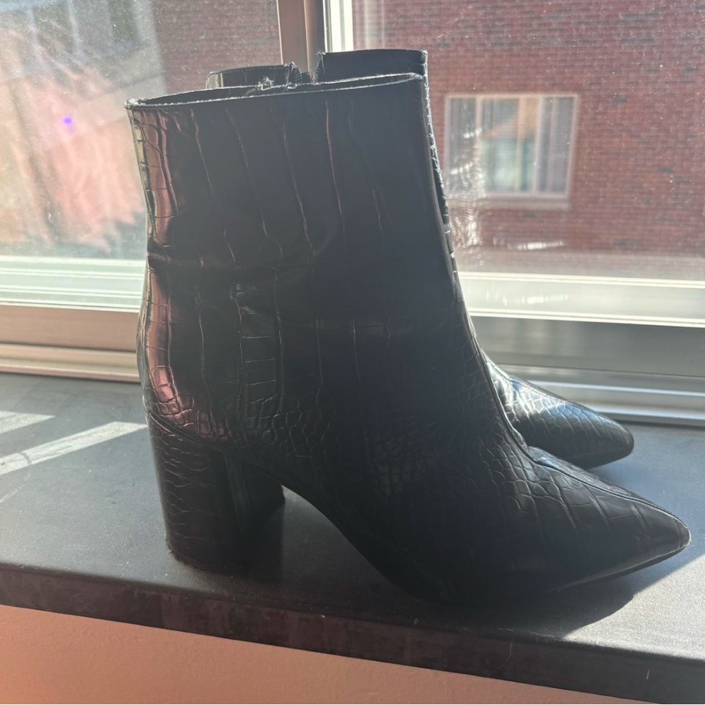 Black BooHoo Ankle Boots